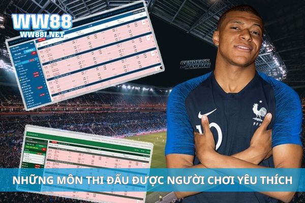Những môn thi đấu được người chơi yêu thích